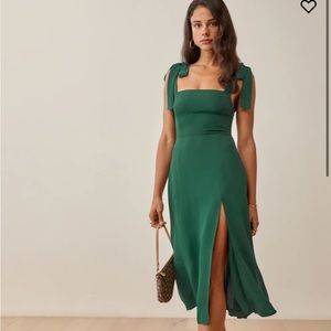 Reformation Twilight Dress - Emerald